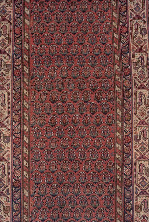 Antique Saraband Runner Rug (3' x 13')